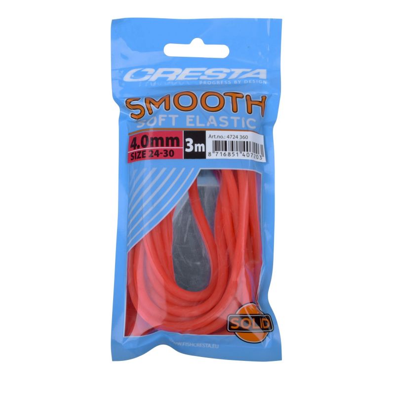 Cresta Smooth Soft Elastic fluo rouge  4.00mm 3m