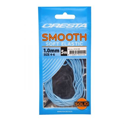 Cresta Smooth Soft Elastic licht blauw witvis viselastiek 1.00mm 5m