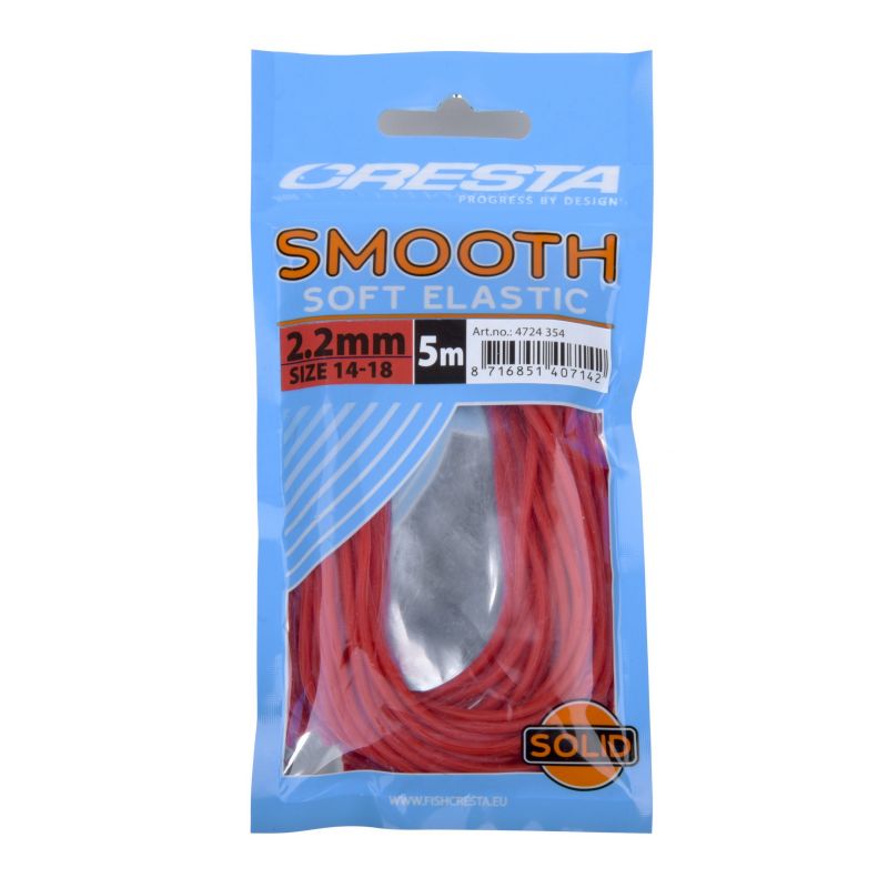 Cresta Smooth Soft Elastic rood witvis viselastiek 2.20mm 5m