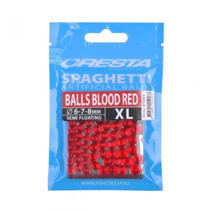 Cresta Spaghetti Balls XL blood red imitatie visaas 6mm-7mm-8mm