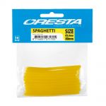 Cresta Spaghetti geel imitatie visaas 80mm