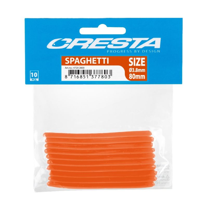 Cresta Spaghetti oranje imitatie visaas 80mm