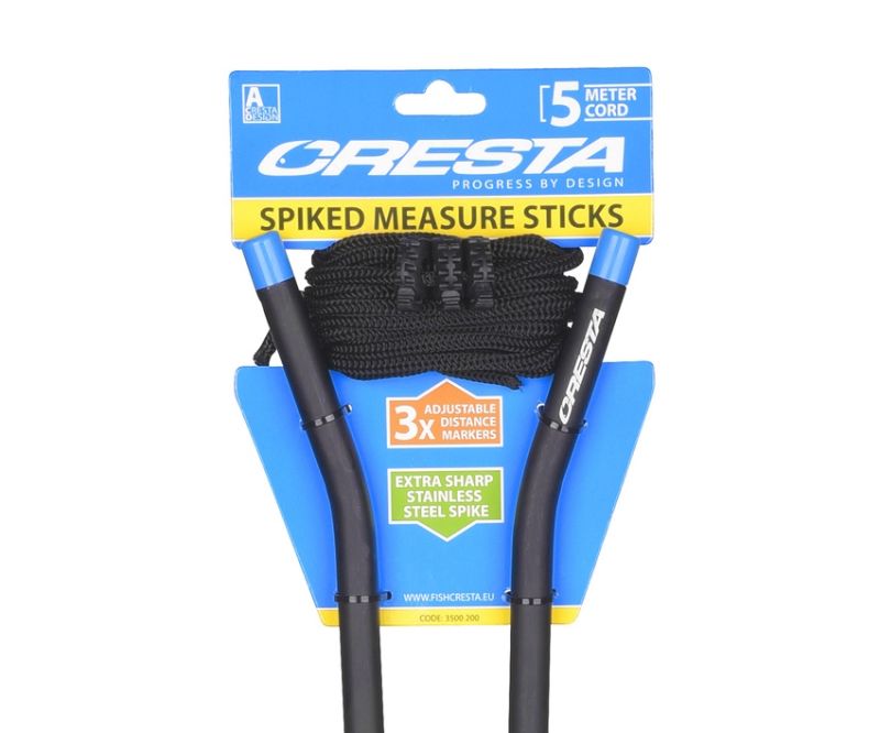 Cresta Spiked Measure Sticks zwart hengelsteun 5m00