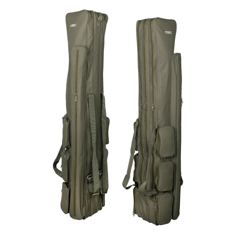 Cteccarp 3 Zipped Rod Bag vert - brun  115cm