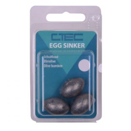 Cteccoarse Egg Sinker zilver vislood 10g