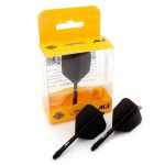 Cuesoul Large Integrated Flight solid black dart flight Large