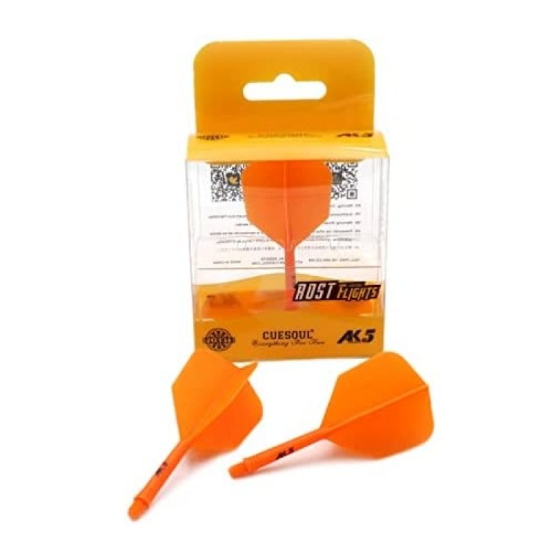 Cuesoul Large Integrated Flight solid orange dart flight Large