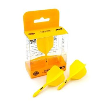 Cuesoul Large Integrated Flight solid yellow dart flight Large