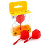 Cuesoul Standard Integrated Flight solid red dart flight Large