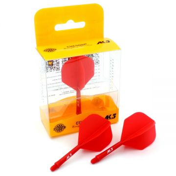 Cuesoul Standard Integrated Flight solid red dart flight Large