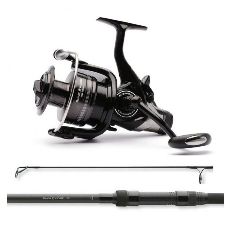 Daiwa Black Widow Carp Rod + 5000A BR zwart karper karperhengelset 3m60 3.00lb