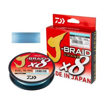 Daiwa J-Braid Grand X8 island blue gevlochten visdraad 0.06mm 135m