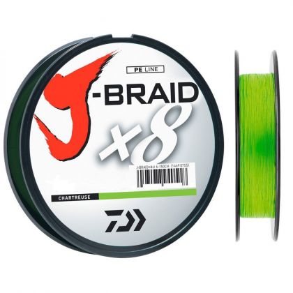 Daiwa J-Braid X8 chartreuse gevlochten visdraad 0.06mm 150m 4kg