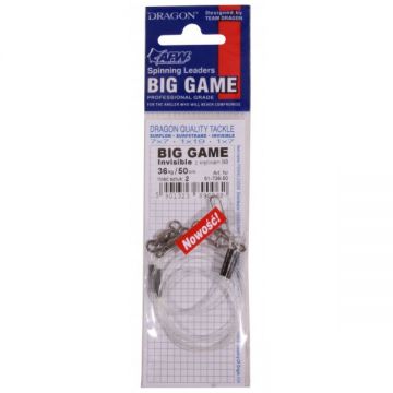 Dragon Big Game Fluorocarbon Leaders clair  40cm 36kg