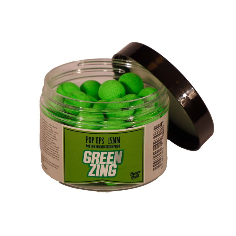 Dreambaits Fluo Green Zing Pop-Ups vert  12mm