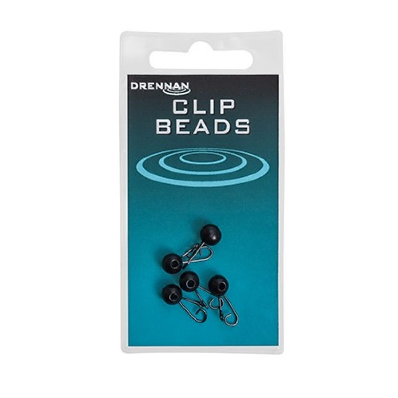 Drennan Clip Beads blauw - zwart klein vismateriaal 6mm