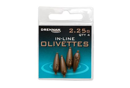 Drennan In-Line Olivettes bruin vislood 0.70g