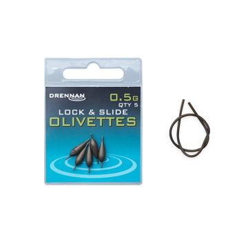 Drennan Lock & Slide Olivettes brun  0.50g