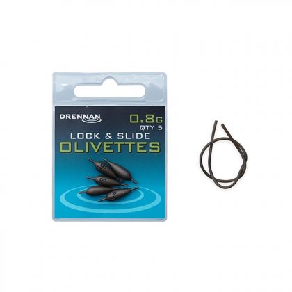 Drennan Lock & Slide Olivettes bruin vislood 0.80g