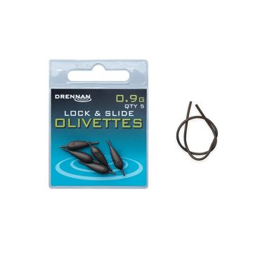 Drennan Lock & Slide Olivettes bruin vislood 0.90g