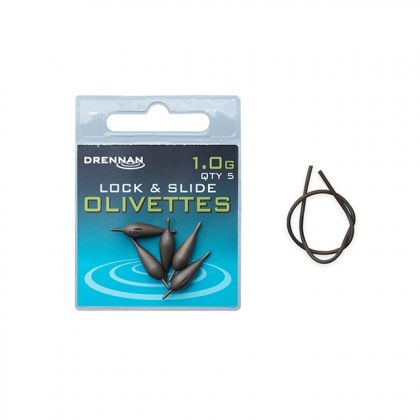 Drennan Lock & Slide Olivettes brun  1.00g