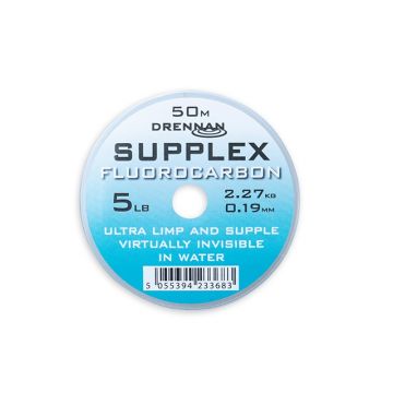 Drennan Supplex Fluorocarbon clair  0.19mm 50m 5.00lb