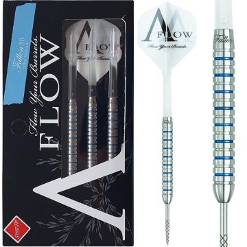 Dynasty A-Flow Fallon Sherrock Blue Label silver - blue dartpijlen 22g