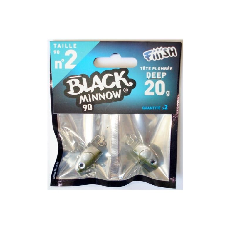 Fiiish Black Minnow 90 Jig Head Deep khaki  N°2 20g