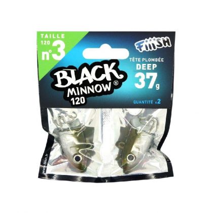 Fiiish Black Minnow 120 Jig Head Deep khaki loodkop N°3 37g