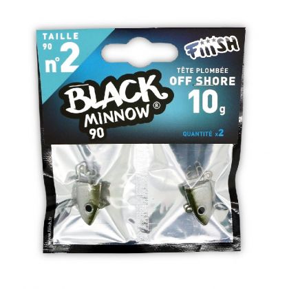 Fiiish Black Minnow 90 Jig Head Off Shore khaki loodkop N°2 10g