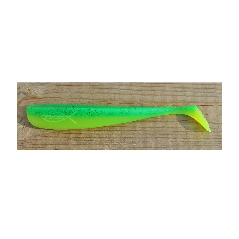 Fishkix Stager limetreuse shad per stuk 14cm