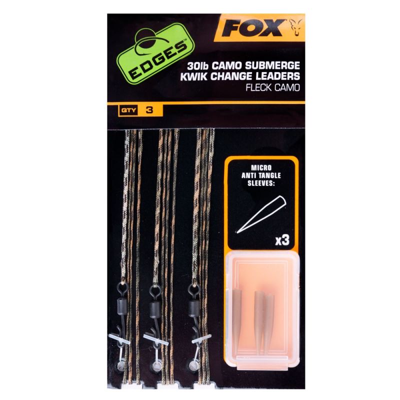 Fox Camo Submerge Kwik Change Leader camo  30lb 75cm