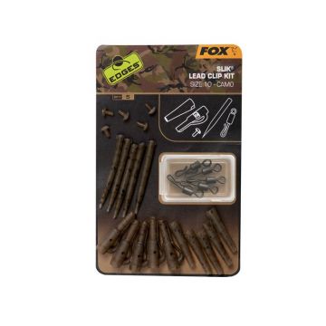 Fox Edges Camo Slik Lead Clip Kit camo karper lood systeem Size 10