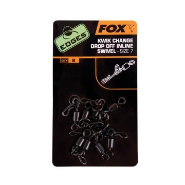 Fox Edges Kwik Change Drop Off Inline Swivel nickel karper lood systeem