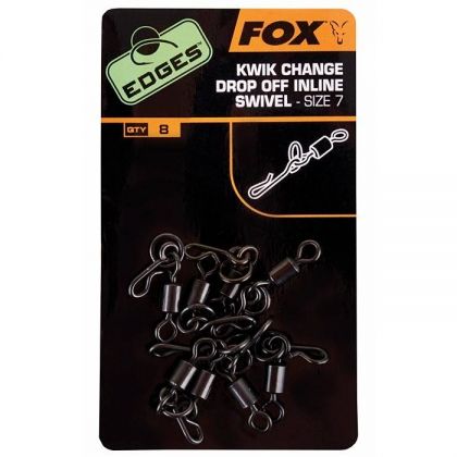 Fox Edges Kwik Change Drop Off Inline Swivel nickel karper lood systeem