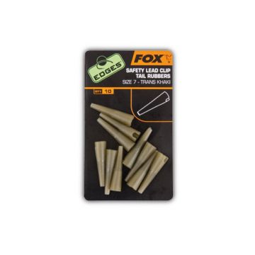 Fox Edges Slik Lead Clip Tail Rubbers trans khaki karper lood systeem Size 7