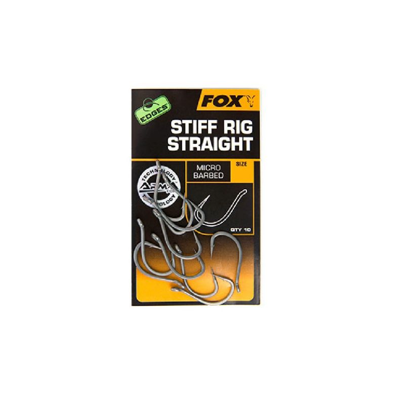 Fox EDGES Stiff Rig Straight mat zilver karper vishaak 4