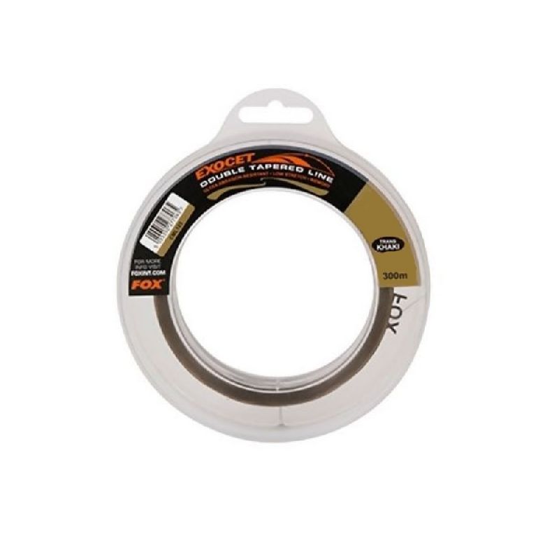 Fox Exocet Double Tapered Line trans khaki karper visdraad 0.30mm-0.50mm 300m