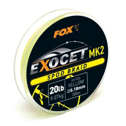 Fox Exocet MK2 Spod Braid jaune  0.18mm 300m