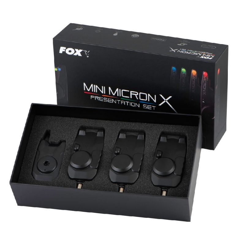 Fox Mini Micron X 3-Rod Set zwart beetmelder