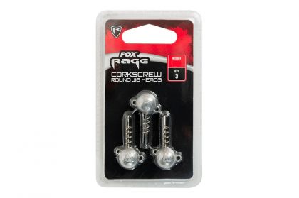 Foxrage Corkscrew Round Jig Heads argent  20g