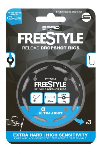 Freestyle Reload Dropshot Rig nickel - claire  0.26mm H6