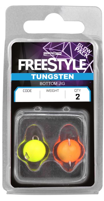 Freestyle Tungsten Bottom Jigs orange - chartreuse  5g