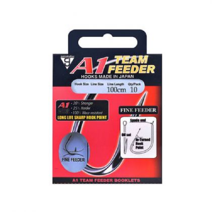 Gamakatsu A1 Team Feeder Fine Feeder zwart - clear witvis witvis onderlijn H14 0.12mm 100cm