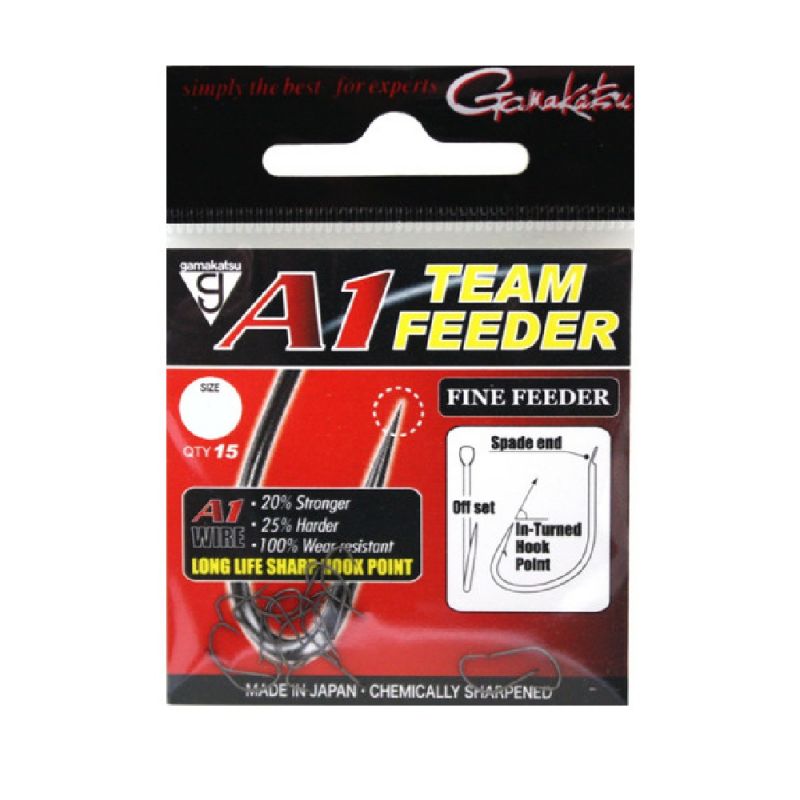 Gamakatsu A1 Team Feeder Fine Feeder zwart witvis vishaak 12