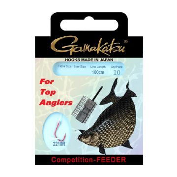 Gamakatsu Competition Bream Feeder LS-2210 rood - clear witvis witvis onderlijn H10 0.16mm 100cm