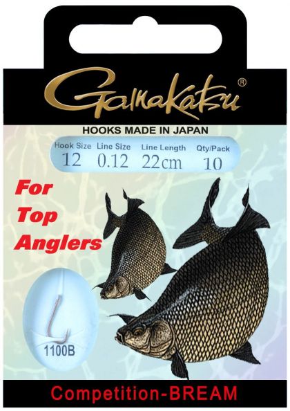 Gamakatsu Competition Bream LS-1100 brons - clear witvis witvis onderlijn H20 0.08mm 22cm