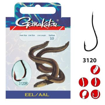 Gamakatsu Eel LS-3120 rouge - claire  H8 0.26mm 70cm