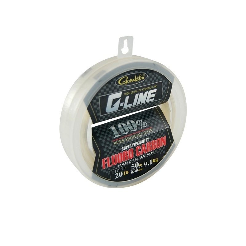 Gamakatsu G-Line Fluorocarbon Big Spool clair  0.55mm 50m 13.60kg