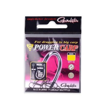 Gamakatsu Power Carp Ring Eye Barbless zwart witvis vishaak 14